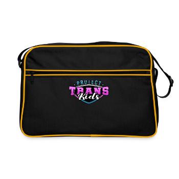 Proud Trans Kids - Retro Tasche - Schwarz/Gold - Vorne