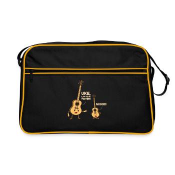 Uke I Am Your Father - Retro Tasche - Schwarz/Gold - Vorne