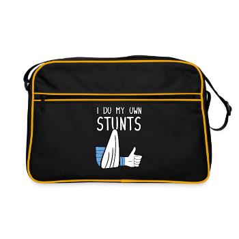 Je fais mes propres cascades - Sac Retro - noir/or - Devant
