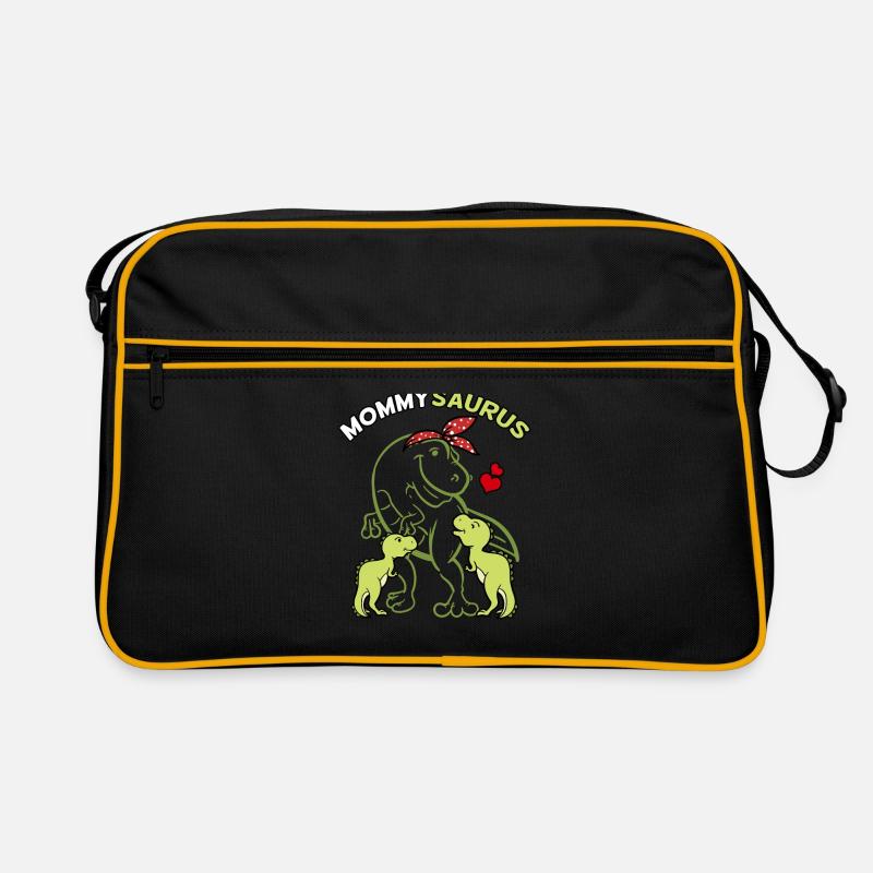Mommysaurus mit 2 Babys Retro Tasche