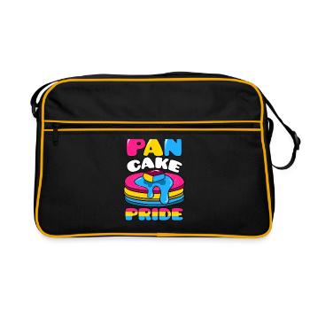 Pan Cake Pride Pansexual - Retro Tasche - Schwarz/Gold - Vorne