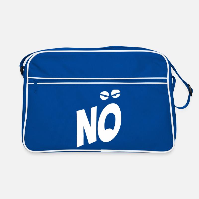 Nö, ich muss garnix - Typografie - Spruch Retro Tasche