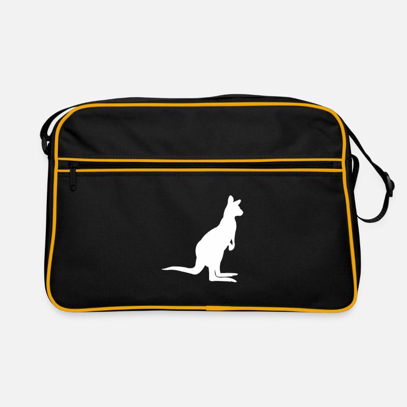 Känguru - Retro Tasche - Schwarz/Gold