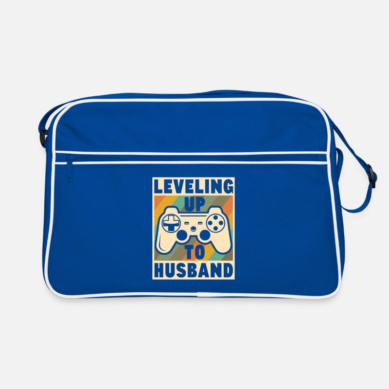 Leveling up to Husband gift bachelor Retro Bag