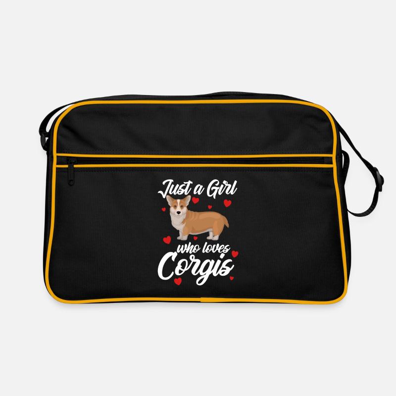 Corgi Dog Nur ein Mädchen, das Corgis liebt Retro Tasche