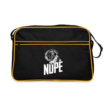 St Bernard Dog Funny - Nope - Sac Retro - noir/or - Devant
