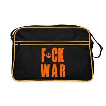 Fuck war - Retro Bag - black/gold - Front