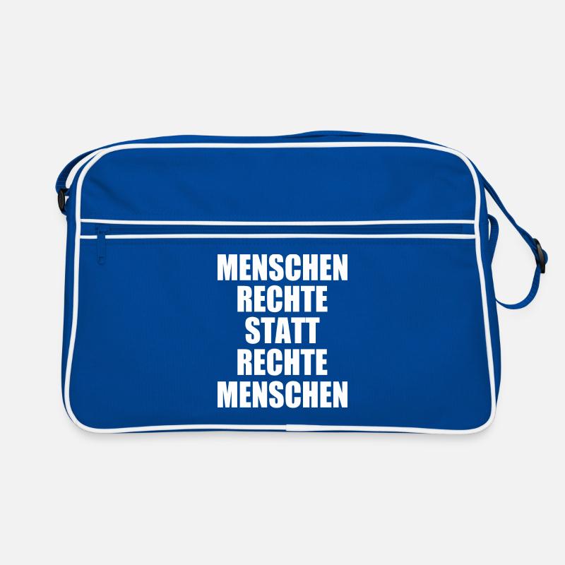 menschenrechte statt rechte menschen Retro Tasche