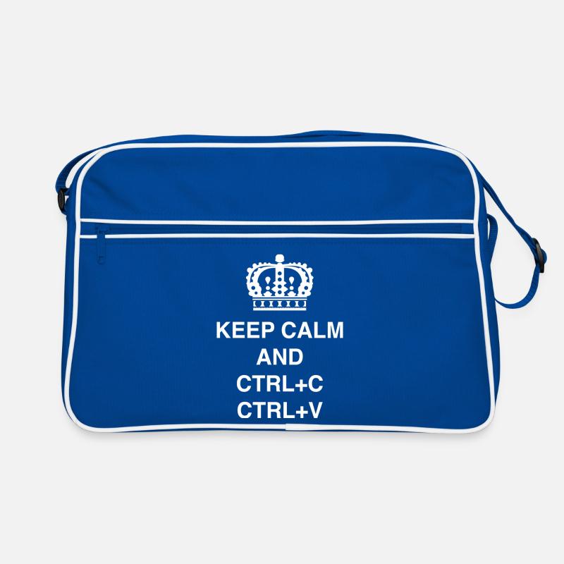 T-shirts de classe Keep calm et CTRL+C CTRL+V Sac Retro