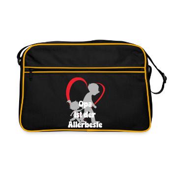 Papy est le meilleur grand-père avec petite-fille - Sac Retro - noir/or - Devant