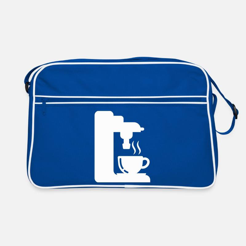 Illustration de café de contour de machine à expresso Sac Retro