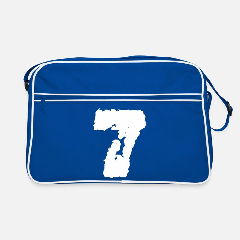 7 Nummer sieben Retro Tasche