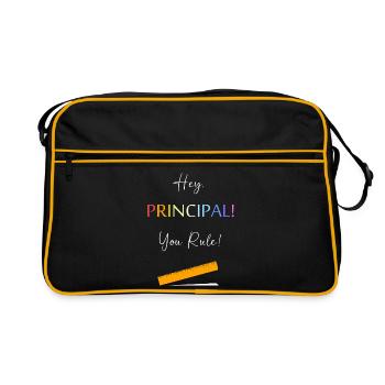 Directeur Directeur Directeur principal de l’école - Sac Retro - noir/or - Devant