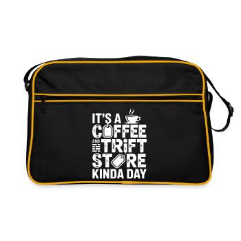 Coffee and Thrift Store Day - Retro Bag - black/gold - Front