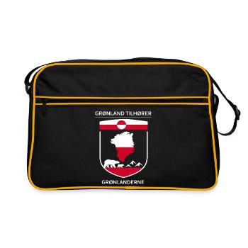 Le Groenland appartient à un don de déclaration des Groenlandais - Sac Retro - noir/or - Devant