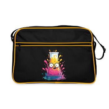 Colorful Test Tube Comic - Retro Bag - black/gold - Front