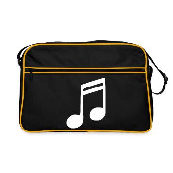 Note de musique Note de musique Blanche - Sac Retro - noir/or - Devant
