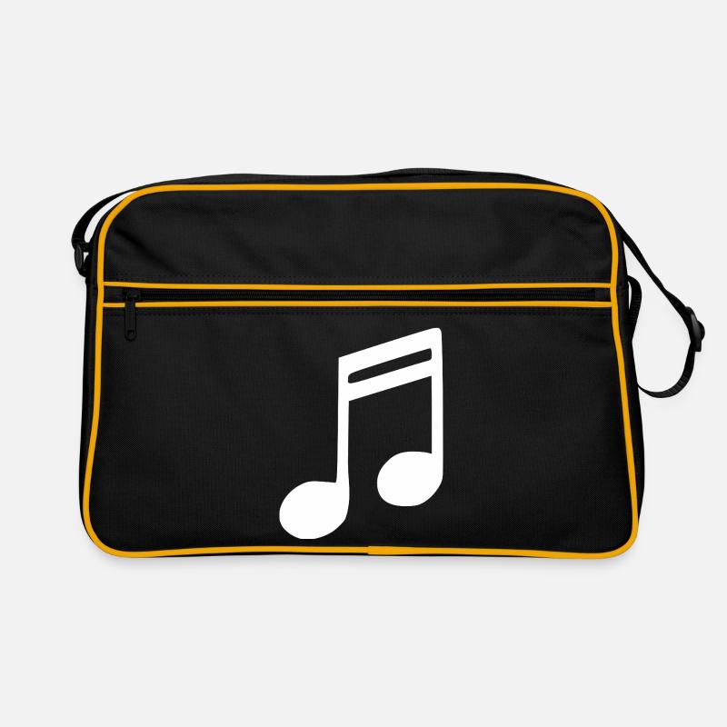 Music Note Musical Note White Retro Bag