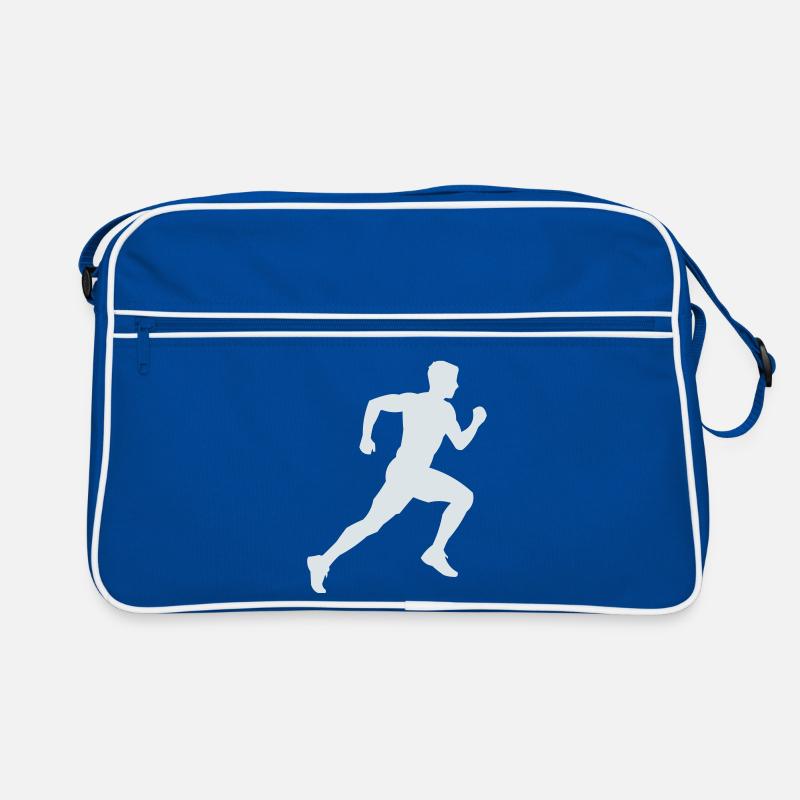 Sprint de silhouette en course Sac Retro