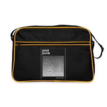 Post Punk Wave Pattern Poster - Retro Bag - black/gold - Front
