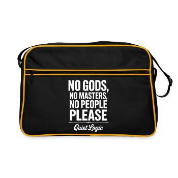 No Gods No Masters Quiet Logic - Retro Bag - black/gold - Front