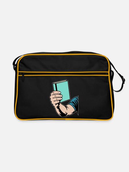 Buch lesen - Retro Tasche - Schwarz/Gold