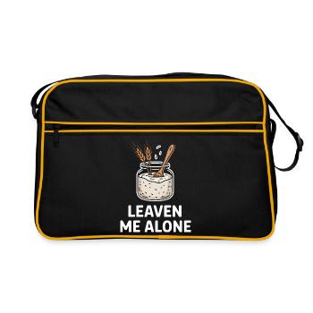 Sourdough Stash: Leave Me Alone - Retro Tasche - Schwarz/Gold - Vorne