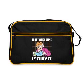 Don't Watch Anime I Study It Funny Anime - Retro Bag - black/gold - Front