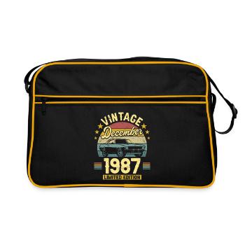 Vintage December 1987 35 years anniversary - Retro Bag - black/gold - Front