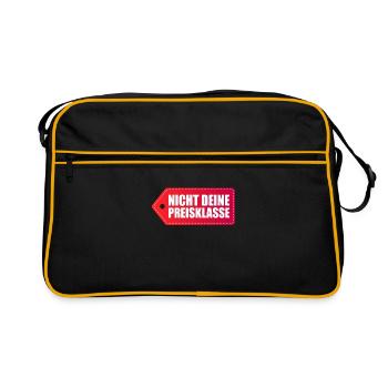 Nicht Deine Preisklasse Liga Sexy Preis Topmodel - Retro Tasche - Schwarz/Gold - Vorne