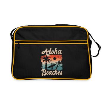 Aloha Beaches Summer Beach Party Surfing Hawaii - Retro Bag - black/gold - Front