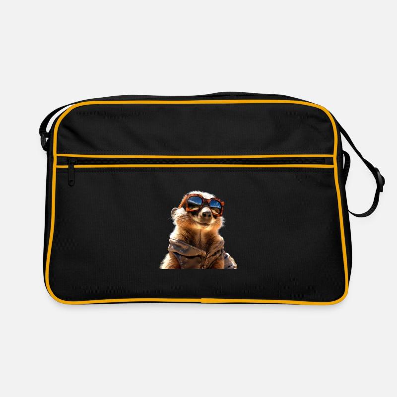 Lunettes de soleil suricate mignon amant de surikate Sac Retro