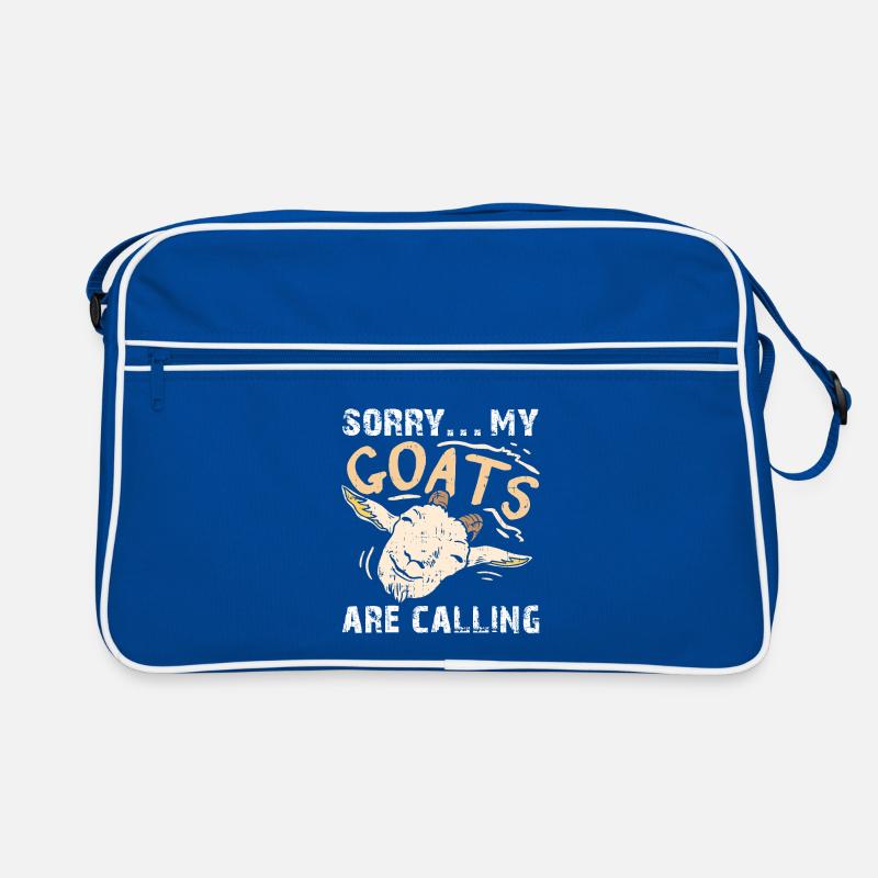 My Goats Are Calling - Funny Goat Design Retro Bag