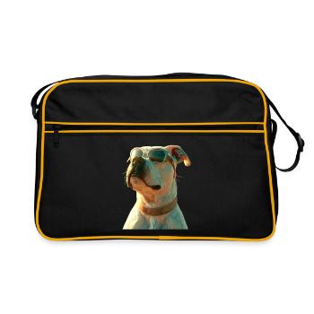 Pitbull Bulldog Pittie American Pitbull Terrier - Sac Retro - noir/or - Devant