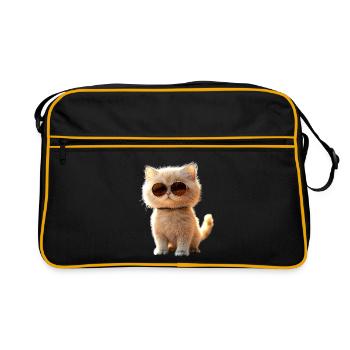 Chat Persan Chat Persan Chat Persan Chats Mignons - Sac Retro - noir/or - Devant