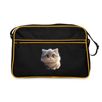 Chat Persan Chat Persan Chat Persan Chats Mignons - Sac Retro - noir/or - Devant
