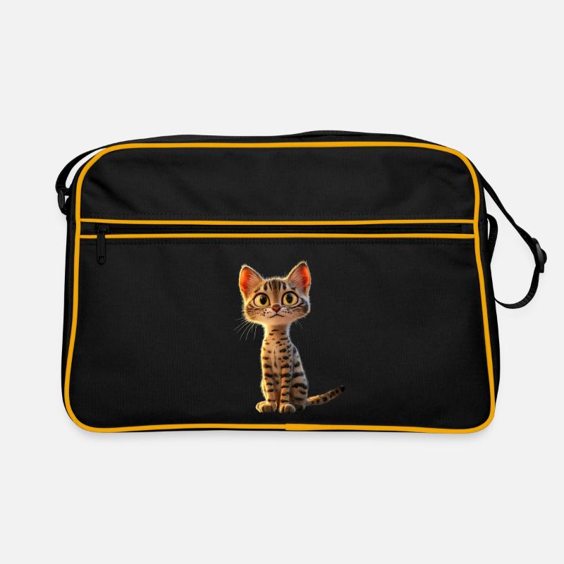 Savannah Chat Chat Maman Mignon Serval Léopard Chats Sac Retro