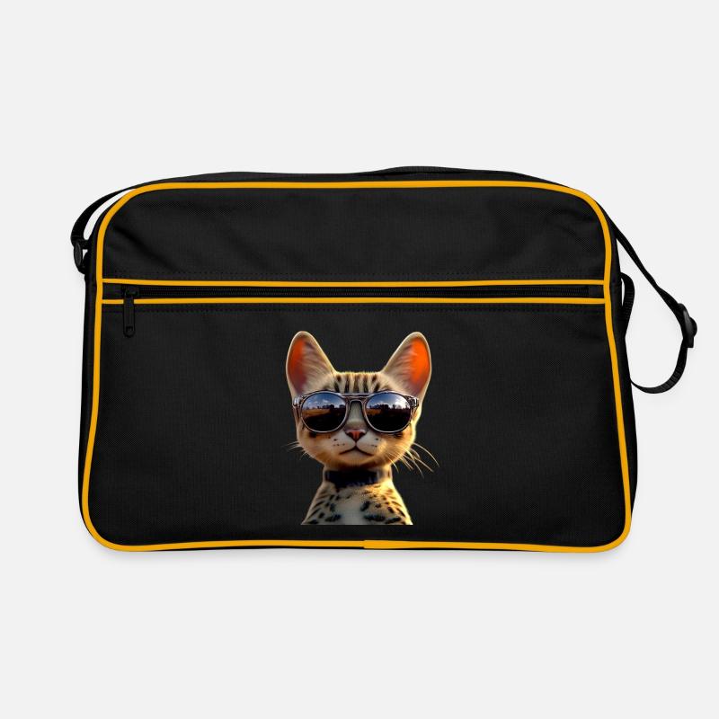 Savannah Chat Chat Maman Mignon Serval Léopard Chats Sac Retro