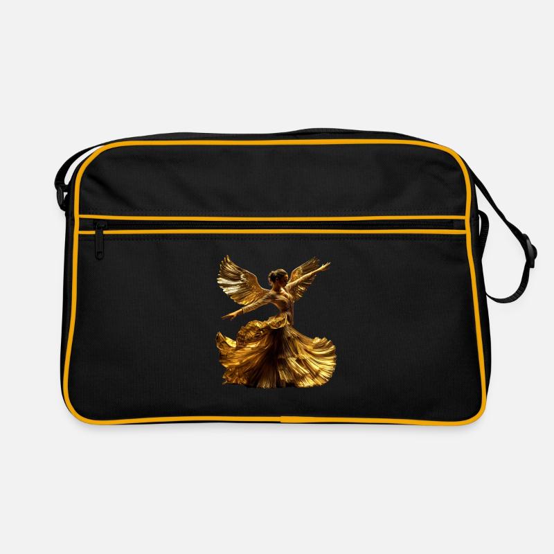 Danseuse de flamenco Aile d’or Espagne Robe Danseuse - Sac Retro - noir/or