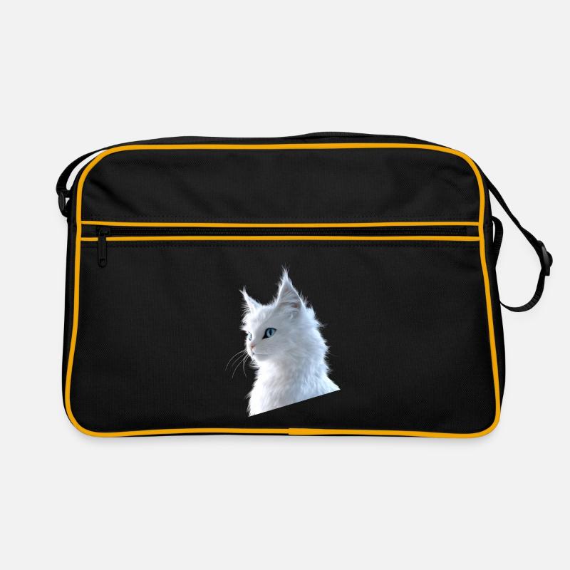 Chat Angora Blanc Chat Angora Chats Angora Mignons Sac Retro