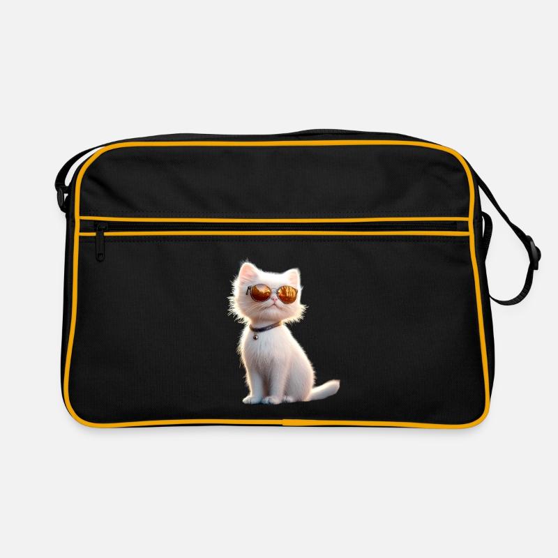 Chat Angora Blanc Chat Angora Chats Angora Mignons Sac Retro