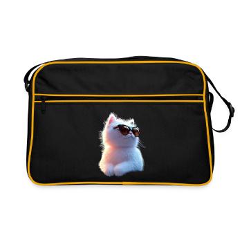 Chat Angora Blanc Chat Angora Chats Angora Mignons - Sac Retro - noir/or - Devant