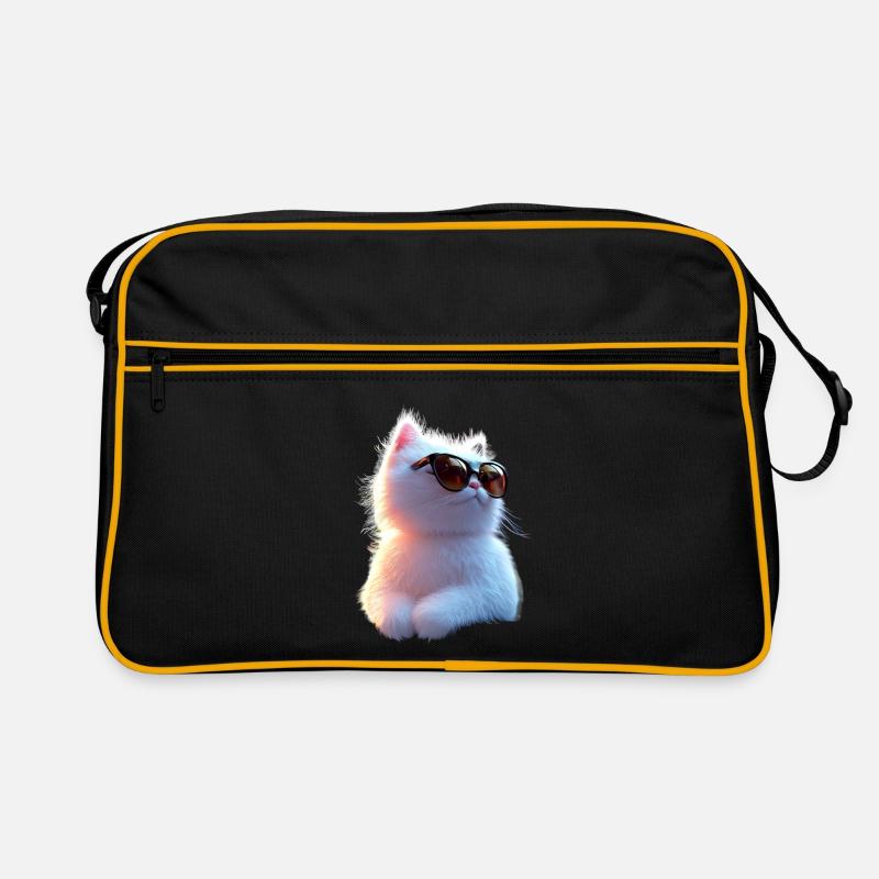 Chat Angora Blanc Chat Angora Chats Angora Mignons Sac Retro