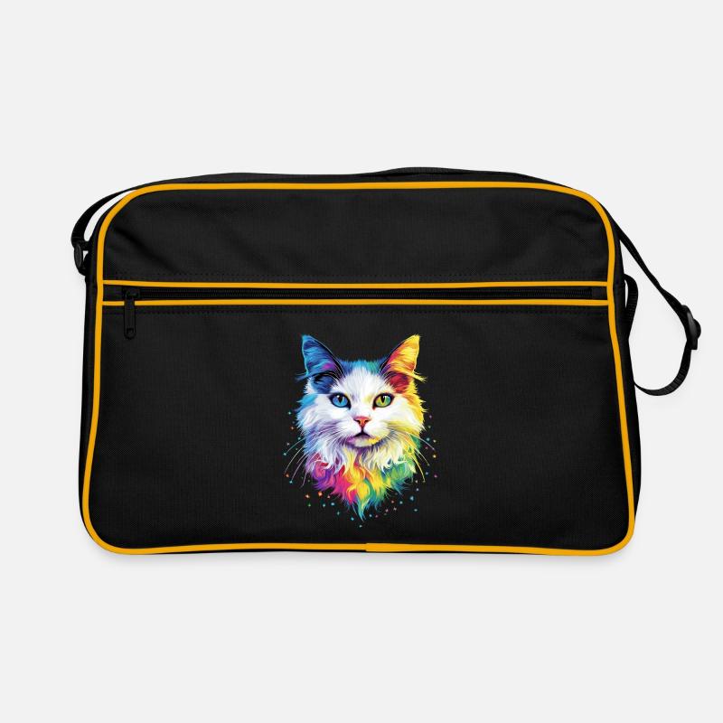 Chat Angora Blanc Chat Angora Chats Angora Mignons Sac Retro