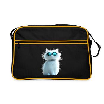 Chat Angora Blanc Chat Angora Chats Angora Mignons - Sac Retro - noir/or - Devant
