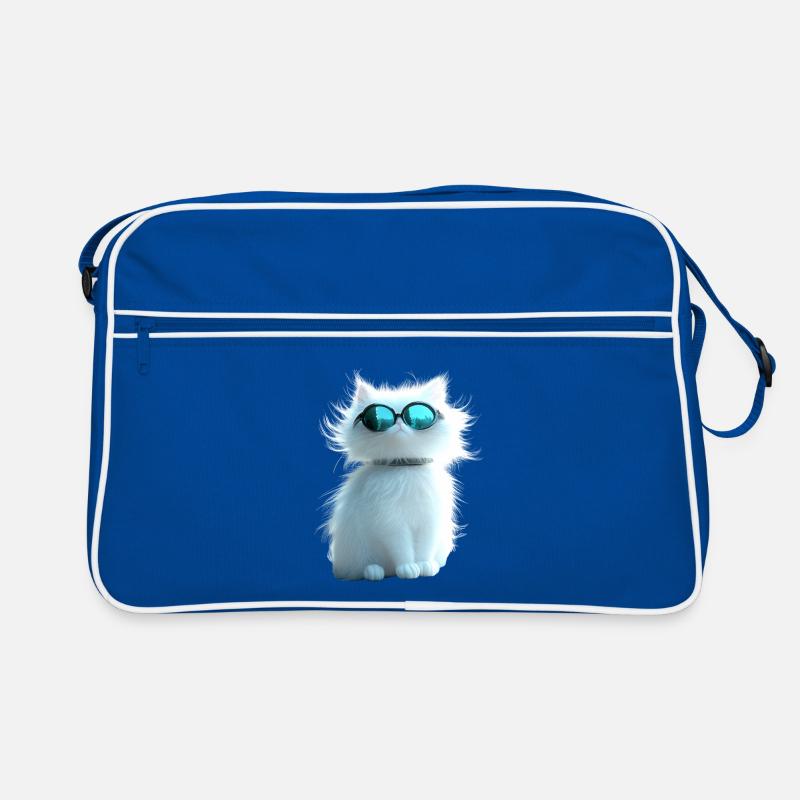 Chat Angora Blanc Chat Angora Chats Angora Mignons Sac Retro