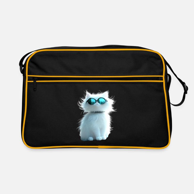 Chat Angora Blanc Chat Angora Chats Angora Mignons Sac Retro