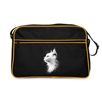 Chat Angora Blanc Chat Angora Chats Angora Mignons - Sac Retro - noir/or - Devant