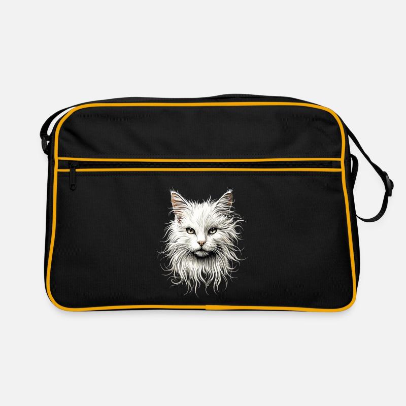 Chat Angora Blanc Chat Angora Chats Angora Mignons Sac Retro