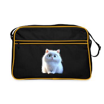 Chat Angora Blanc Chat Angora Chats Angora Mignons - Sac Retro - noir/or - Devant